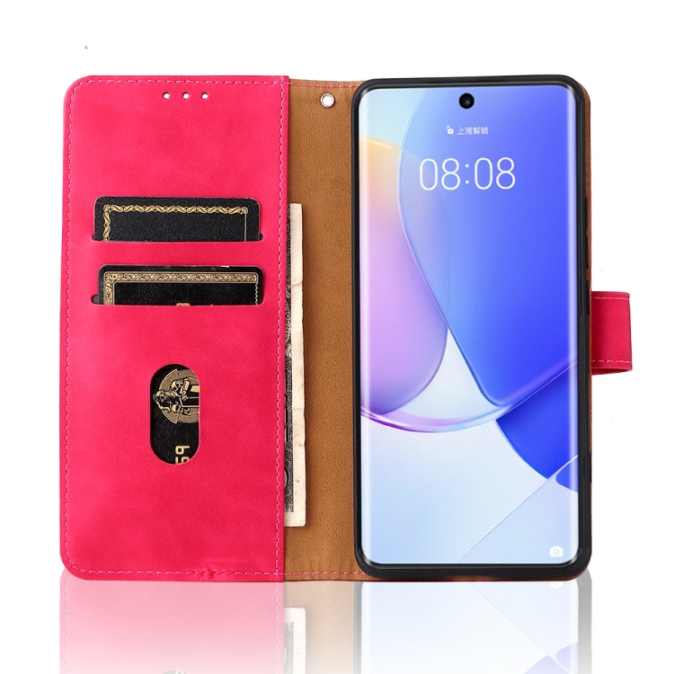 For Huawei nova 9 Skin Feel Magnetic Buckle Calf Texture PU Phone Case
