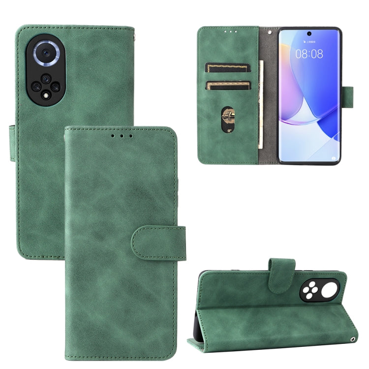 For Huawei nova 9 Skin Feel Magnetic Buckle Calf Texture PU Phone Case