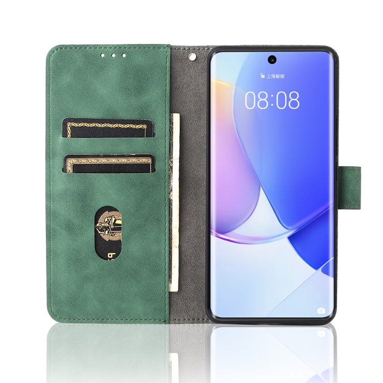 For Huawei nova 9 Skin Feel Magnetic Buckle Calf Texture PU Phone Case