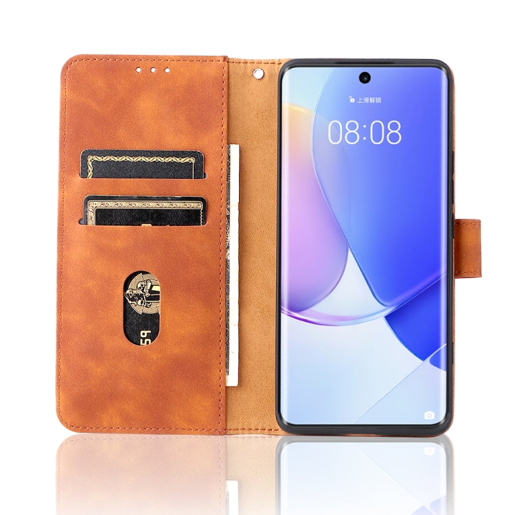 For Huawei nova 9 Skin Feel Magnetic Buckle Calf Texture PU Phone Case