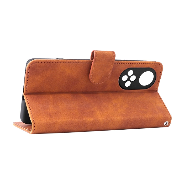 For Huawei nova 9 Skin Feel Magnetic Buckle Calf Texture PU Phone Case