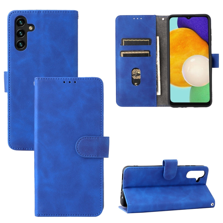 For Samsung Galaxy A13 5G Skin Feel Magnetic Buckle Calf Texture PU Phone Case
