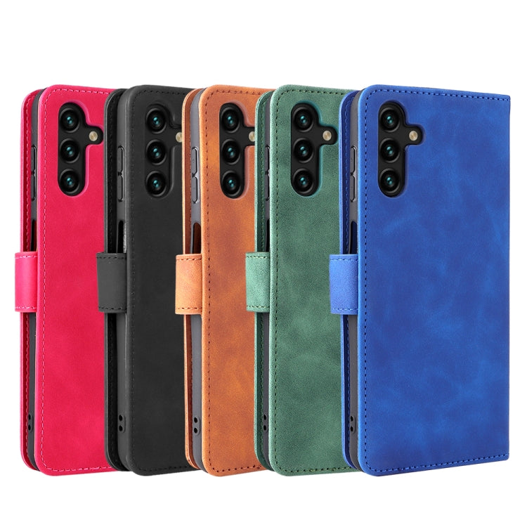 For Samsung Galaxy A13 5G Skin Feel Magnetic Buckle Calf Texture PU Phone Case