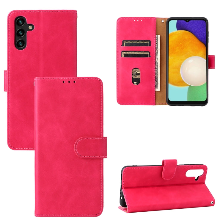 For Samsung Galaxy A13 5G Skin Feel Magnetic Buckle Calf Texture PU Phone Case