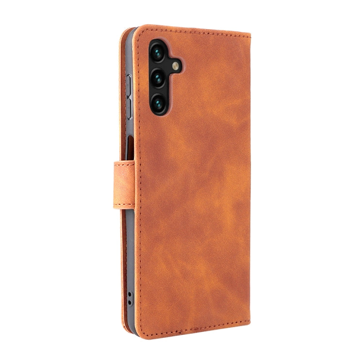 For Samsung Galaxy A13 5G Skin Feel Magnetic Buckle Calf Texture PU Phone Case