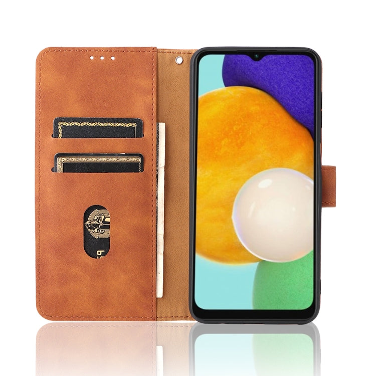 For Samsung Galaxy A13 5G Skin Feel Magnetic Buckle Calf Texture PU Phone Case