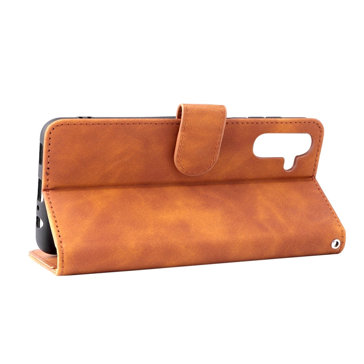For Samsung Galaxy A13 5G Skin Feel Magnetic Buckle Calf Texture PU Phone Case