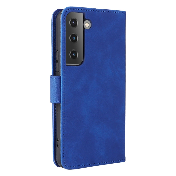 For Samsung Galaxy S22 5G Skin Feel Magnetic Buckle Calf Texture PU Phone Case