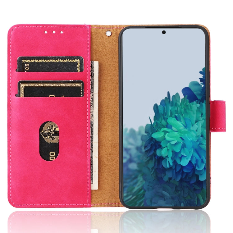 For Samsung Galaxy S22 5G Skin Feel Magnetic Buckle Calf Texture PU Phone Case