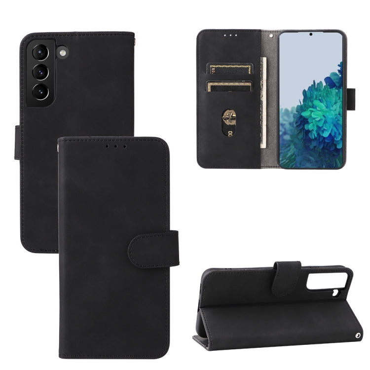 For Samsung Galaxy S22+ 5G Skin Feel Magnetic Buckle Calf Texture PU Phone Case