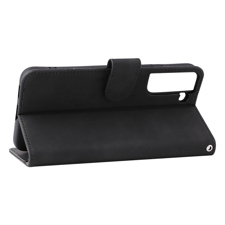 For Samsung Galaxy S22+ 5G Skin Feel Magnetic Buckle Calf Texture PU Phone Case