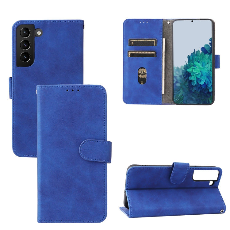 For Samsung Galaxy S22+ 5G Skin Feel Magnetic Buckle Calf Texture PU Phone Case