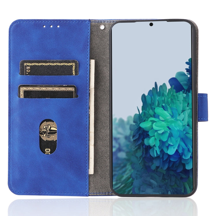 For Samsung Galaxy S22+ 5G Skin Feel Magnetic Buckle Calf Texture PU Phone Case