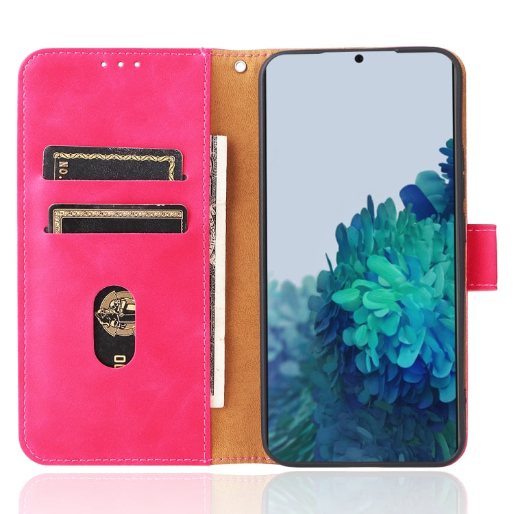 For Samsung Galaxy S22+ 5G Skin Feel Magnetic Buckle Calf Texture PU Phone Case