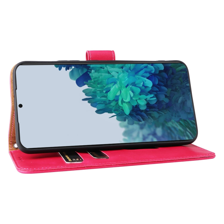 For Samsung Galaxy S22+ 5G Skin Feel Magnetic Buckle Calf Texture PU Phone Case