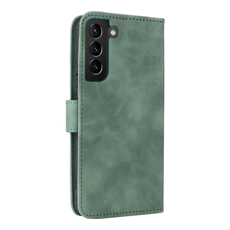 For Samsung Galaxy S22+ 5G Skin Feel Magnetic Buckle Calf Texture PU Phone Case