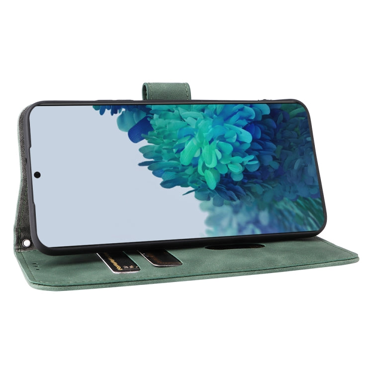 For Samsung Galaxy S22+ 5G Skin Feel Magnetic Buckle Calf Texture PU Phone Case