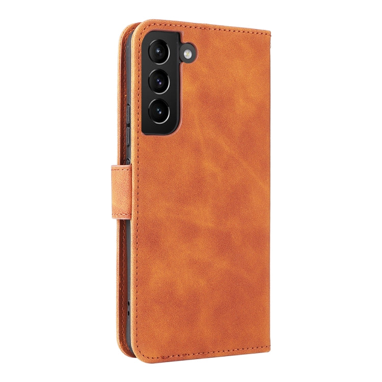 For Samsung Galaxy S22+ 5G Skin Feel Magnetic Buckle Calf Texture PU Phone Case