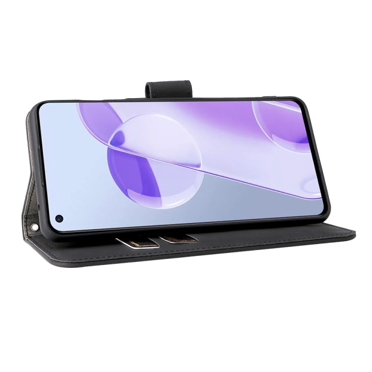 For OnePlus 9RT 5G Skin Feel Magnetic Buckle Calf Texture PU Phone Case