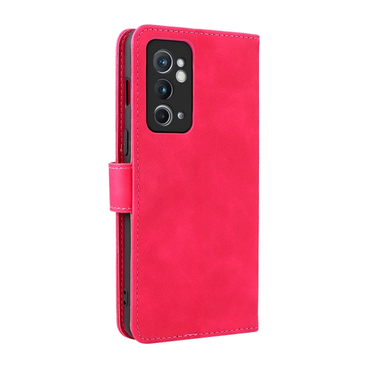 For OnePlus 9RT 5G Skin Feel Magnetic Buckle Calf Texture PU Phone Case