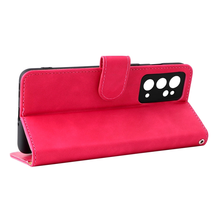 For OnePlus 9RT 5G Skin Feel Magnetic Buckle Calf Texture PU Phone Case