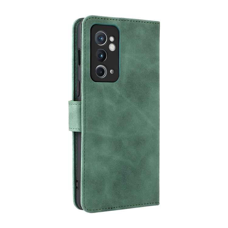For OnePlus 9RT 5G Skin Feel Magnetic Buckle Calf Texture PU Phone Case