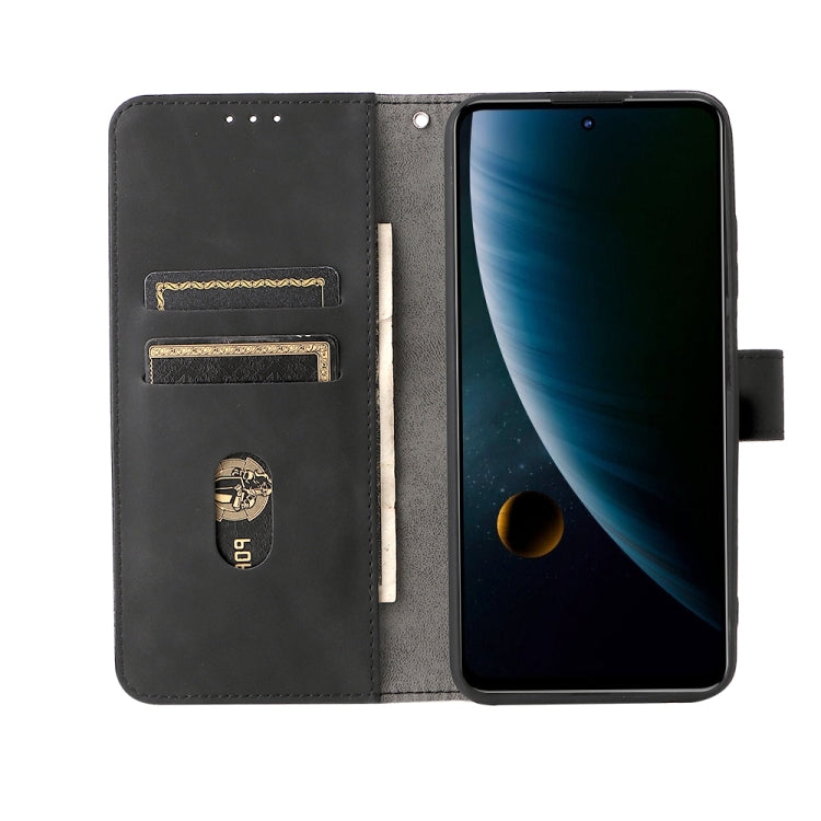 For ZTE Blade V30 Skin Feel Magnetic Buckle Calf Texture PU Phone Case