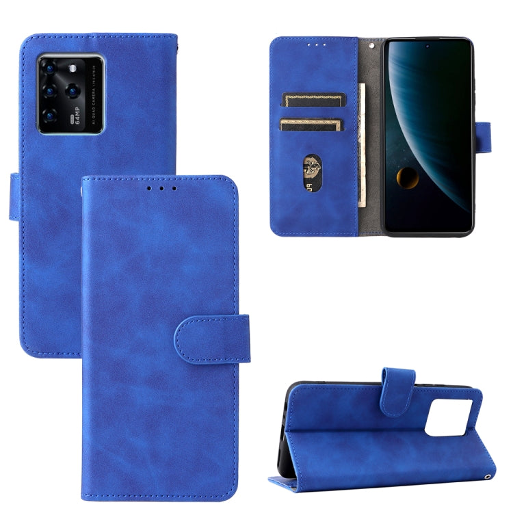 For ZTE Blade V30 Skin Feel Magnetic Buckle Calf Texture PU Phone Case