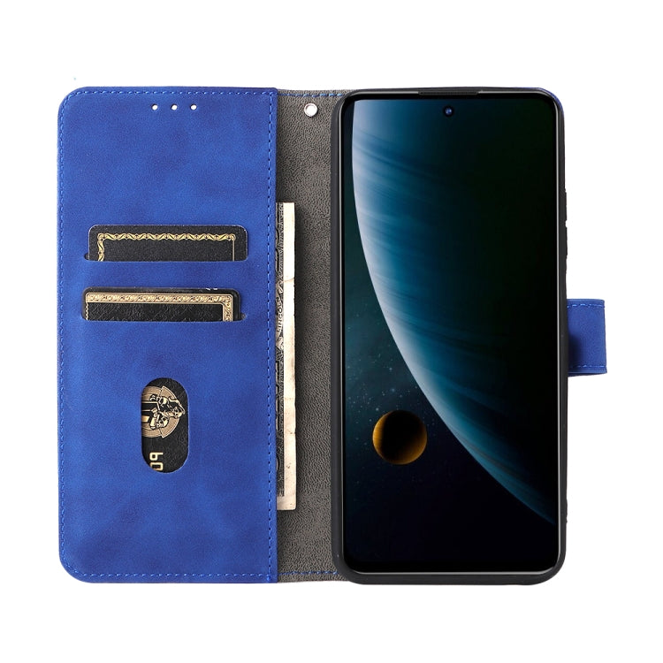 For ZTE Blade V30 Skin Feel Magnetic Buckle Calf Texture PU Phone Case