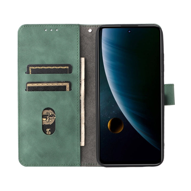For ZTE Blade V30 Skin Feel Magnetic Buckle Calf Texture PU Phone Case
