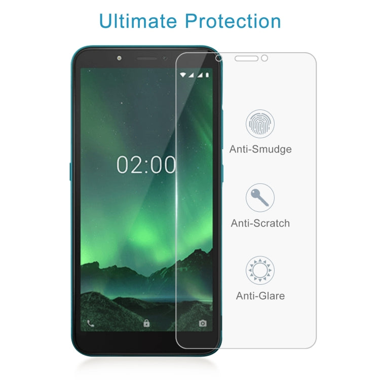 0.26mm 9H 2.5D Tempered Glass Film For Nokia C2