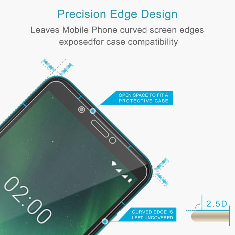 10 PCS 0.26mm 9H 2.5D Tempered Glass Film For Nokia C2