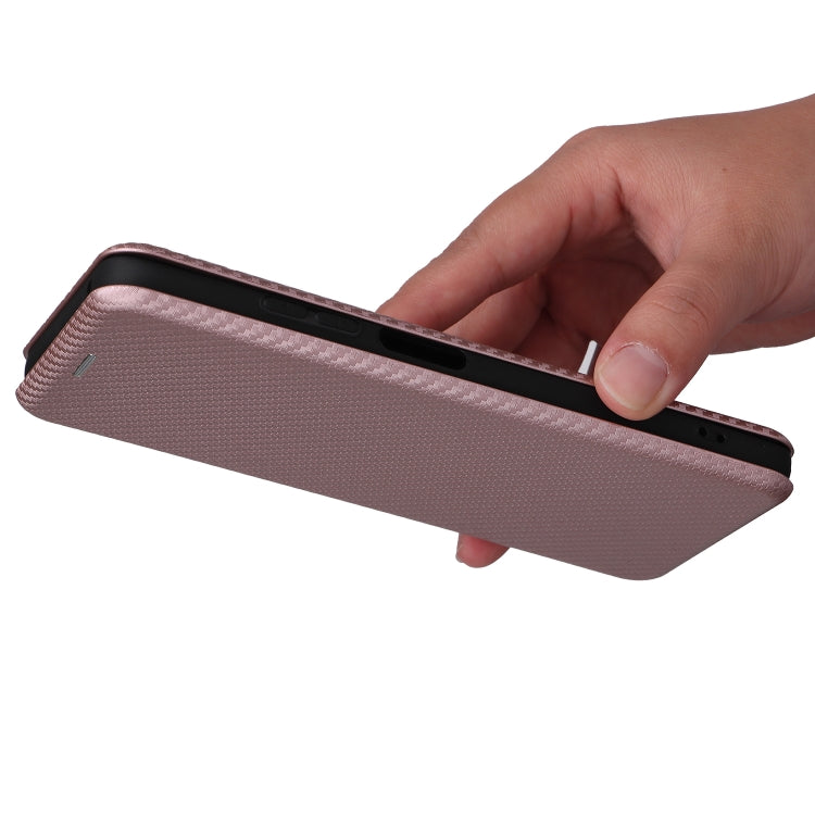 For ZTE Blade V30 Carbon Fiber Texture Horizontal Flip PU Phone Case