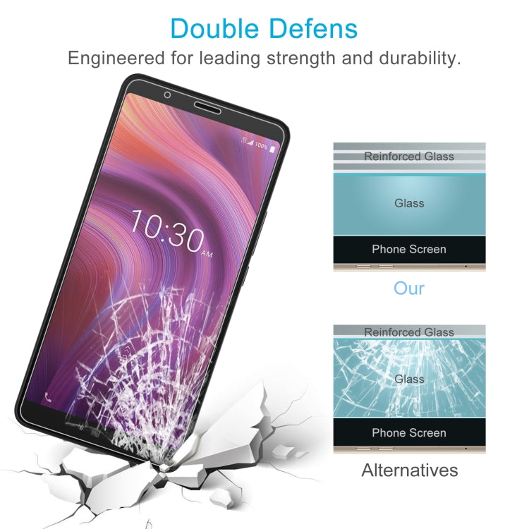 50 PCS 0.26mm 9H 2.5D Tempered Glass Film For Alcatel 3v 2019
