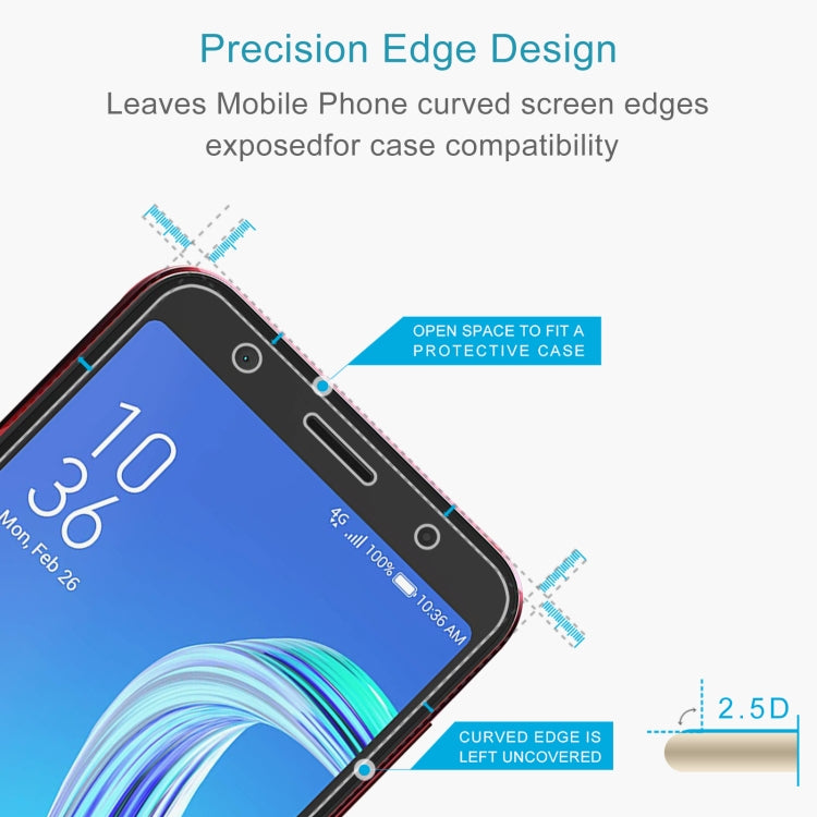 50 PCS 0.26mm 9H 2.5D Tempered Glass Film For Asus ZenFone Live L2