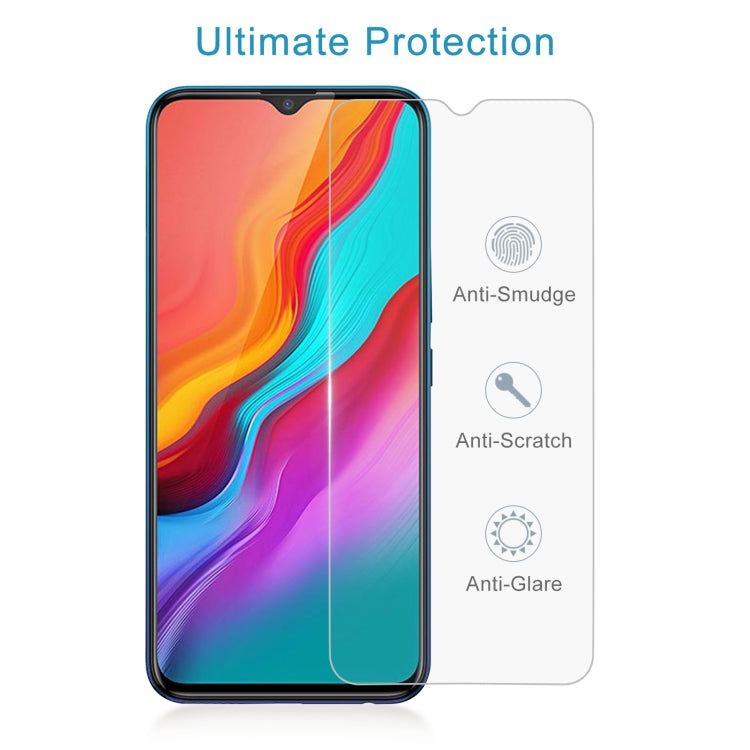 50 PCS 0.26mm 9H 2.5D Tempered Glass Film For Infinix Hot 8 Lite