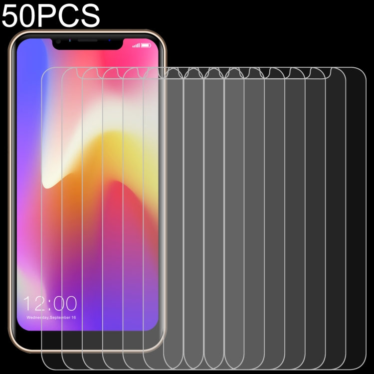 50 PCS 0.26mm 9H 2.5D Tempered Glass Film For Leagoo M11