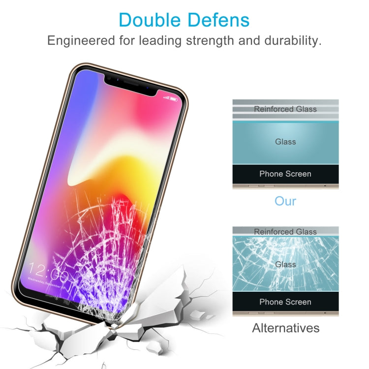 50 PCS 0.26mm 9H 2.5D Tempered Glass Film For Leagoo M11