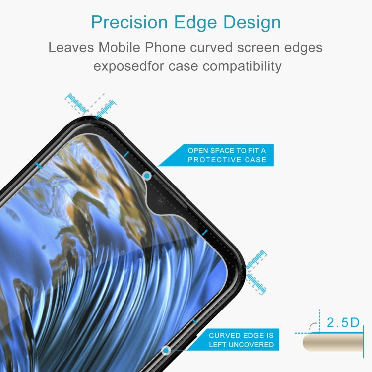 50 PCS 0.26mm 9H 2.5D Tempered Glass Film For Leagoo M12
