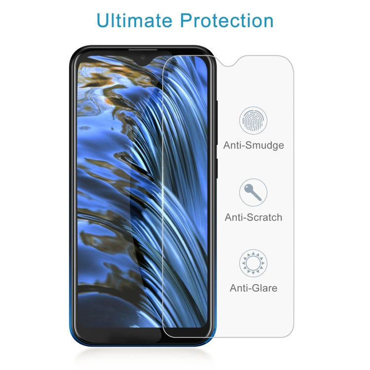 50 PCS 0.26mm 9H 2.5D Tempered Glass Film For Leagoo M12