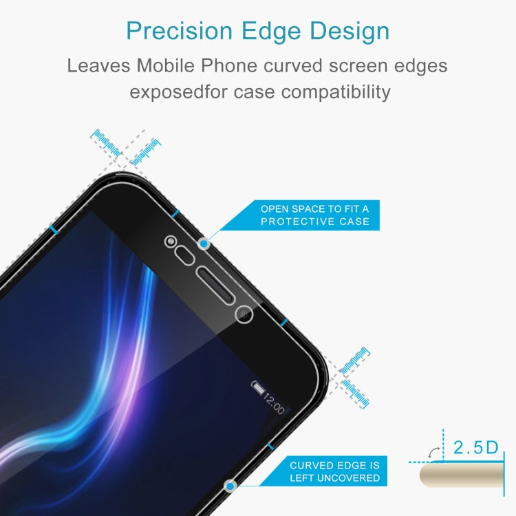 50 PCS 0.26mm 9H 2.5D Tempered Glass Film For Leagoo Power 2 Pro