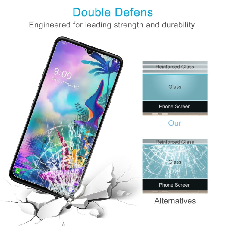 50 PCS 0.26mm 9H 2.5D Tempered Glass Film For LG G8X ThinQ