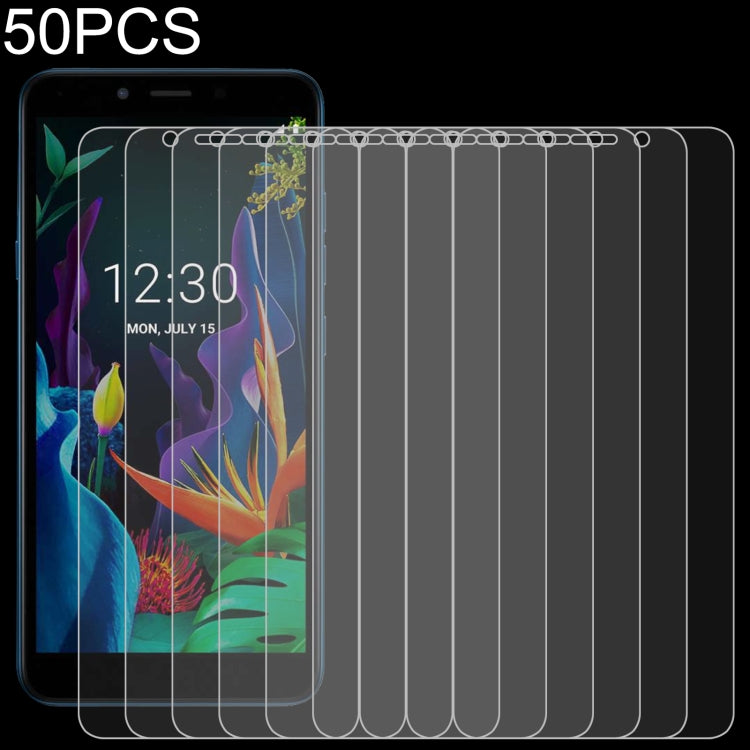 50 PCS 0.26mm 9H 2.5D Tempered Glass Film For LG K20 2019