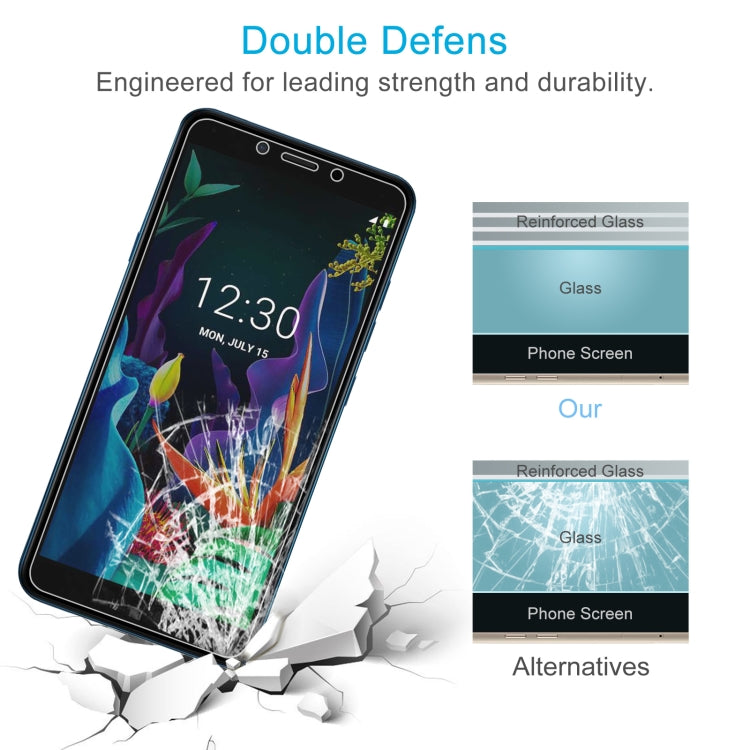 50 PCS 0.26mm 9H 2.5D Tempered Glass Film For LG K20 2019
