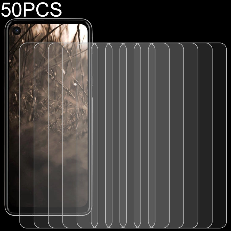 50 PCS 0.26mm 9H 2.5D Tempered Glass Film For Motorola P40