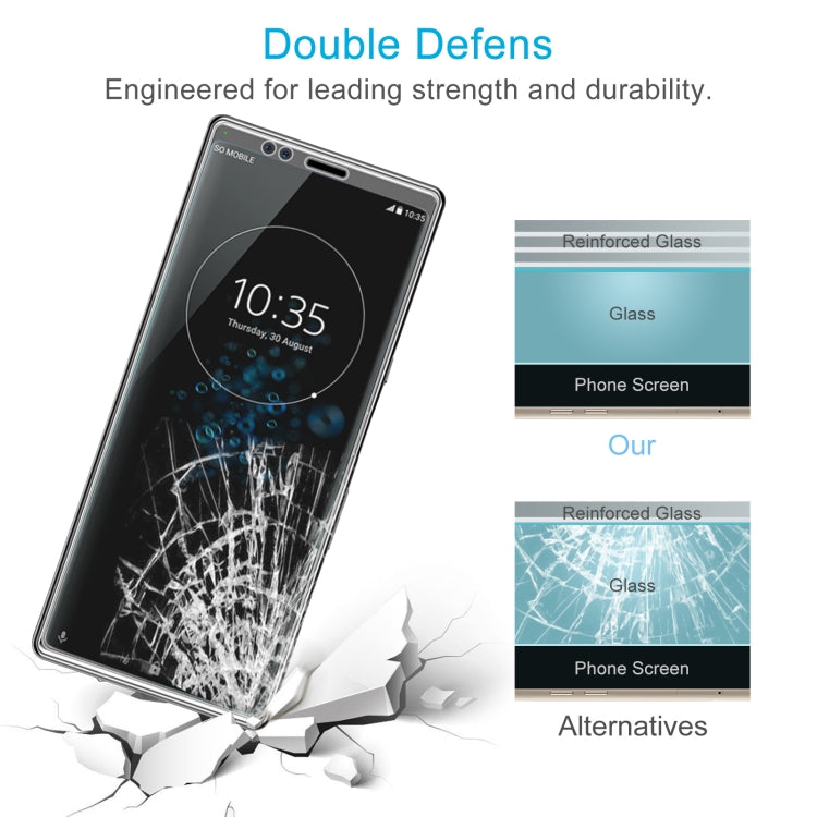 50 PCS 0.26mm 9H 2.5D Tempered Glass Film For Sony Xperia XA4