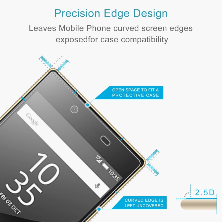 50 PCS 0.26mm 9H 2.5D Tempered Glass Film For Sony Xperia XZ5