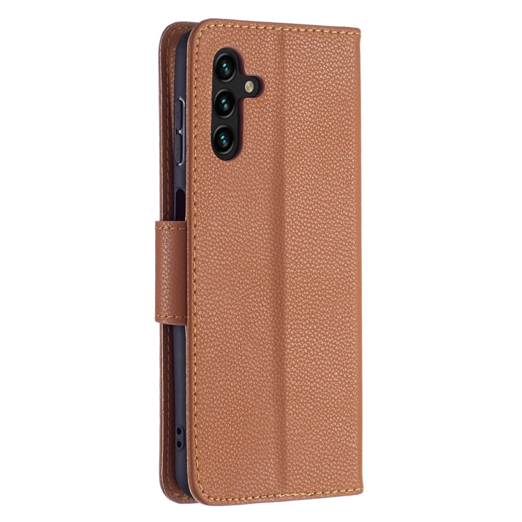 For Samsung Galaxy A13 5G Litchi Texture Pure Color Horizontal Flip Leather Phone Case with Holder & Card Slots & Wallet & Lanyard