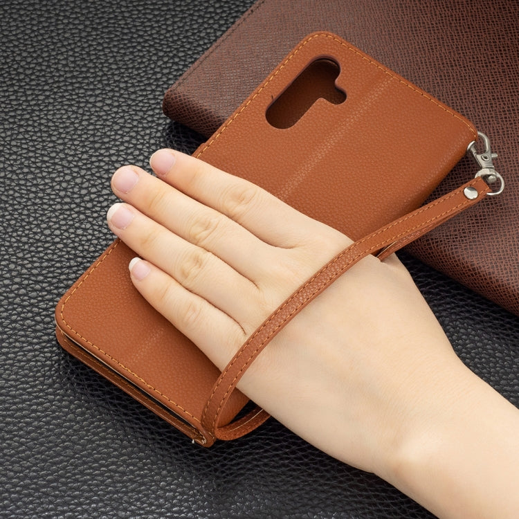 For Samsung Galaxy A13 5G Litchi Texture Pure Color Horizontal Flip Leather Phone Case with Holder & Card Slots & Wallet & Lanyard