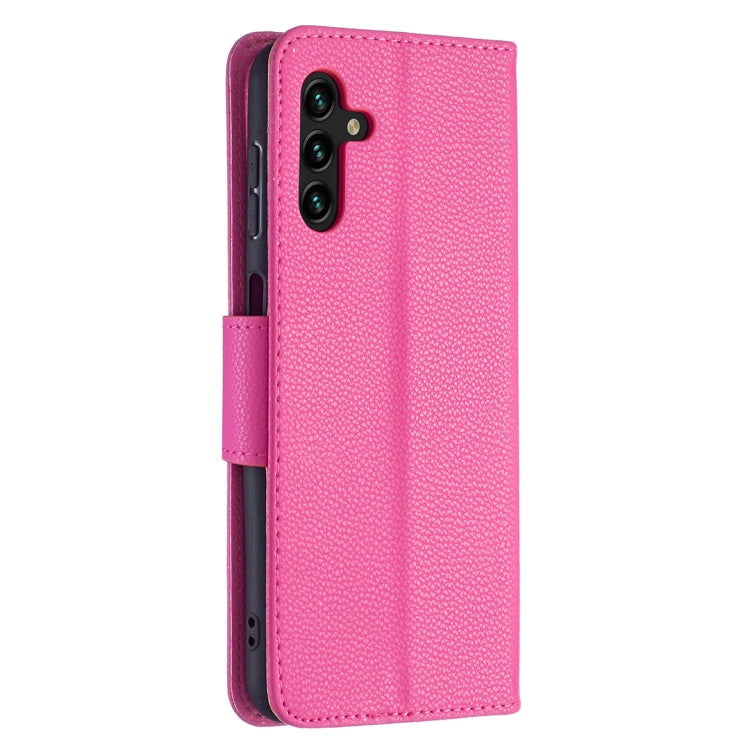 For Samsung Galaxy A13 5G Litchi Texture Pure Color Horizontal Flip Leather Phone Case with Holder & Card Slots & Wallet & Lanyard